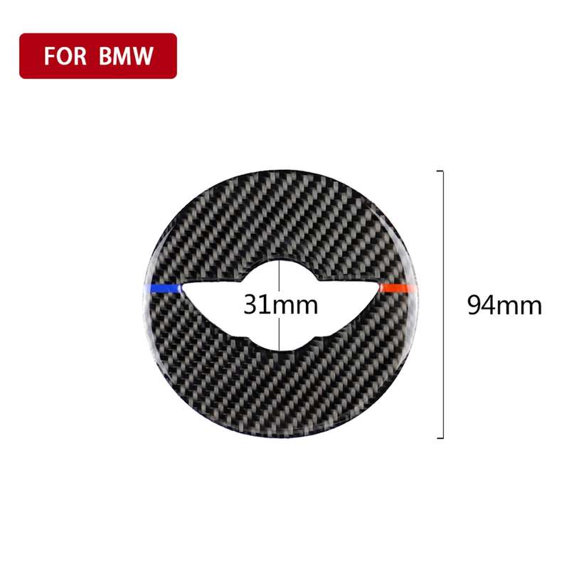 Red Blue Color Car Steering Wheel F Chassis Logo Carbon Fiber Decorative Sticker for BMW Mini Cooper
