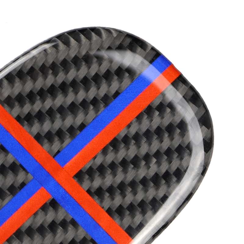 Red Blue Color Car Seat Back Handle Carbon Fiber Decorative Sticker for BMW Mini Cooper F55 / F56