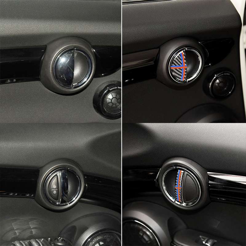 4 PCS Red Blue Color Car F Chassis Door Handle Carbon Fiber Decorative Sticker for BMW Mini Cooper C