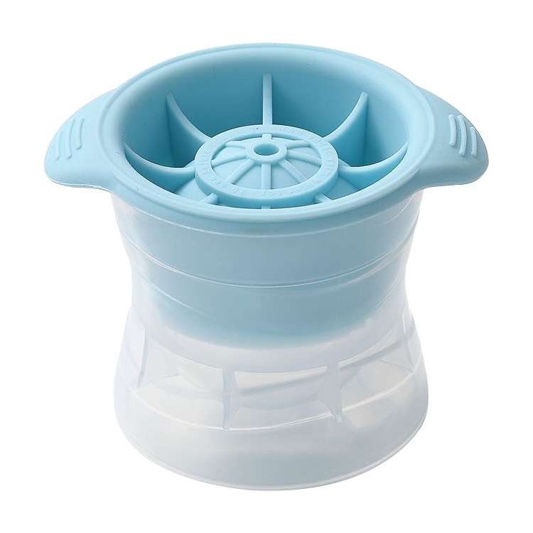 Home Spherical Ice Lattice Whisky Wine Ice Cube Maker Silicone Trays Mold with Cover (Grey)