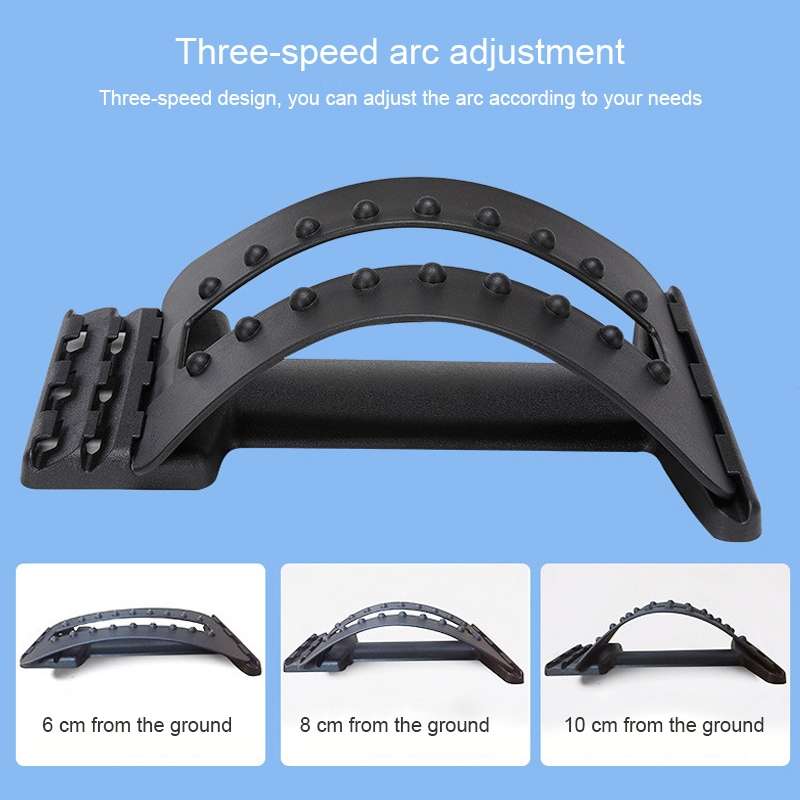 Lumbar Traction Stretching Device Posture Corrector Waist Support Spine Pain Relief Back Massage Str