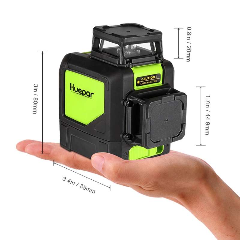 902CR 2360 Degrees Laser Level Covering Walls, Floors 8 Line Red Beam IP54 Water / Dust proof(Re
