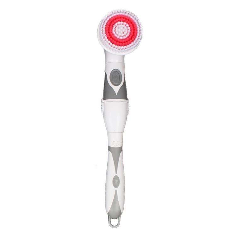 Multi-function Electric Waterproof Bath Cleansing Brush Long-handled Massage Brush, with 4 Brush Hea