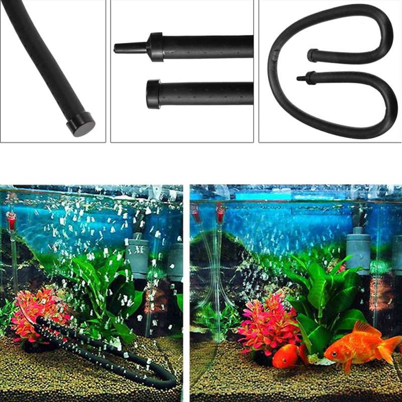 90cm Double Heads Aquarium Pump Bubble Bar Hose Aquarium Accessories Air Oxygen Strip Diffuser for A