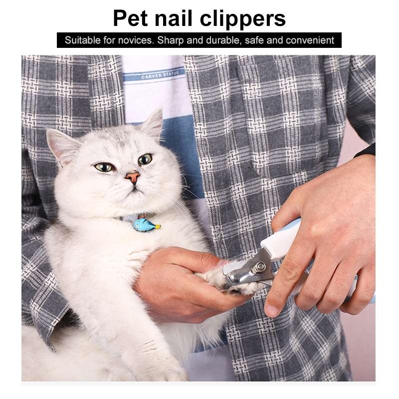 Pet Nail Clippers and Polisher Set, Size: Small(Pink)