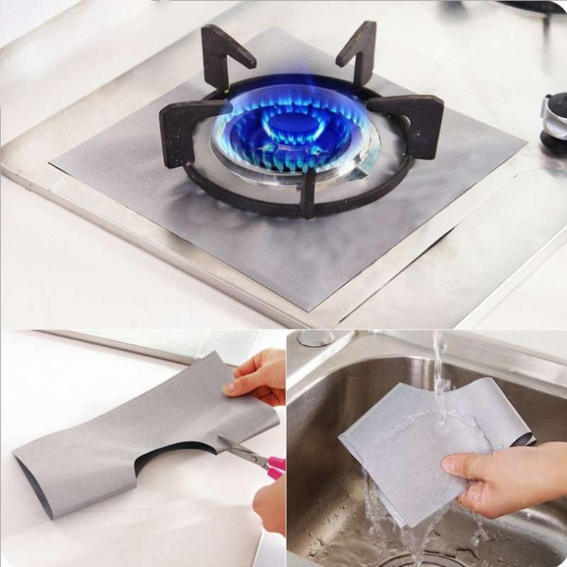 2 PCS Gas Furnace Surface Ultra-thin Fibre Material Stovetop Protective Cleaning Pad, Size: 27*27 cm