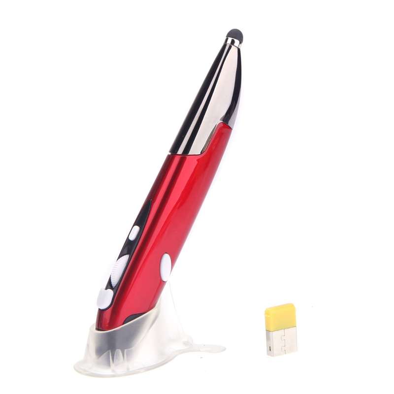 2.4GHz Innovative Pen-style Handheld Wireless Smart Mouse for PC Laptop(Red)