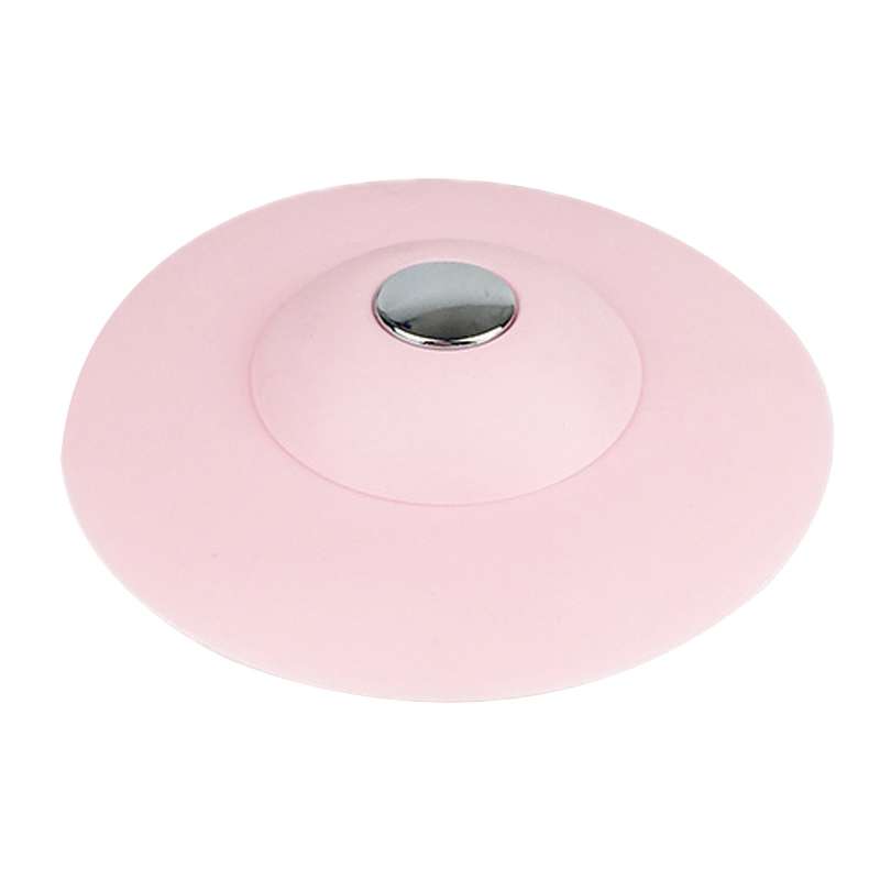 2 PCS Silicone Drain Stopper Deodorant Sink Bathtub Floor Drain Protector(Pink)