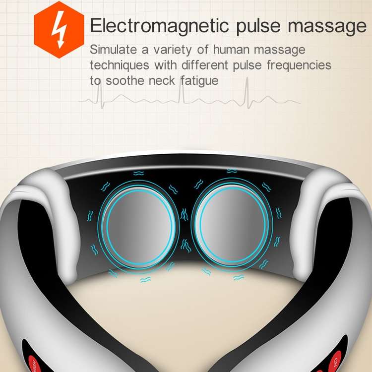 USB Charging 1300 mAh Electric Back Neck Shoulder Electrical Pulse Electric Shock Body Massager