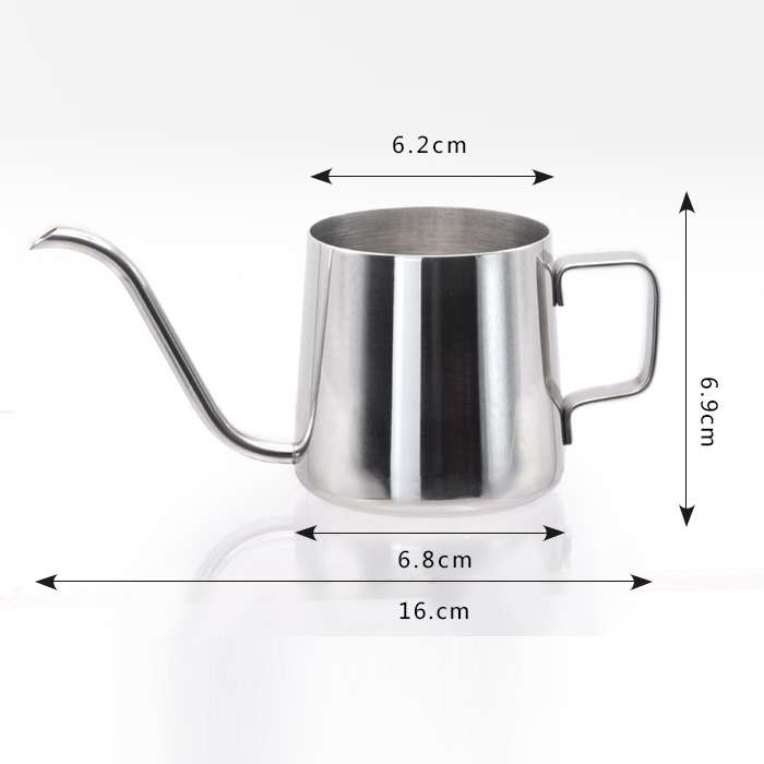 250ML Long Narrow Spout 304 Stainless Steel Hand Drip Coffee Pot with Hanging Ear