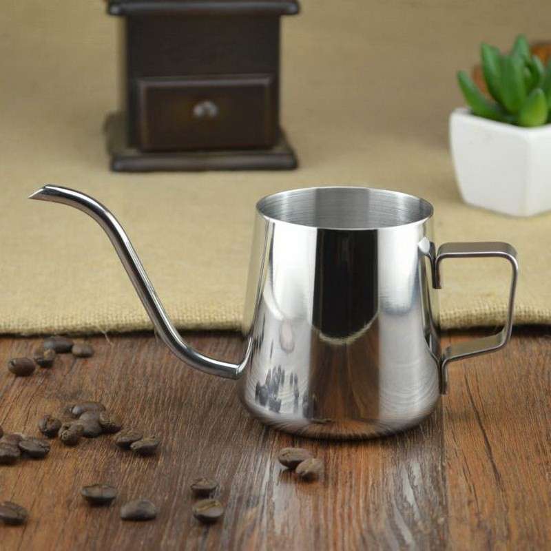 250ML Long Narrow Spout 304 Stainless Steel Hand Drip Coffee Pot with Hanging Ear