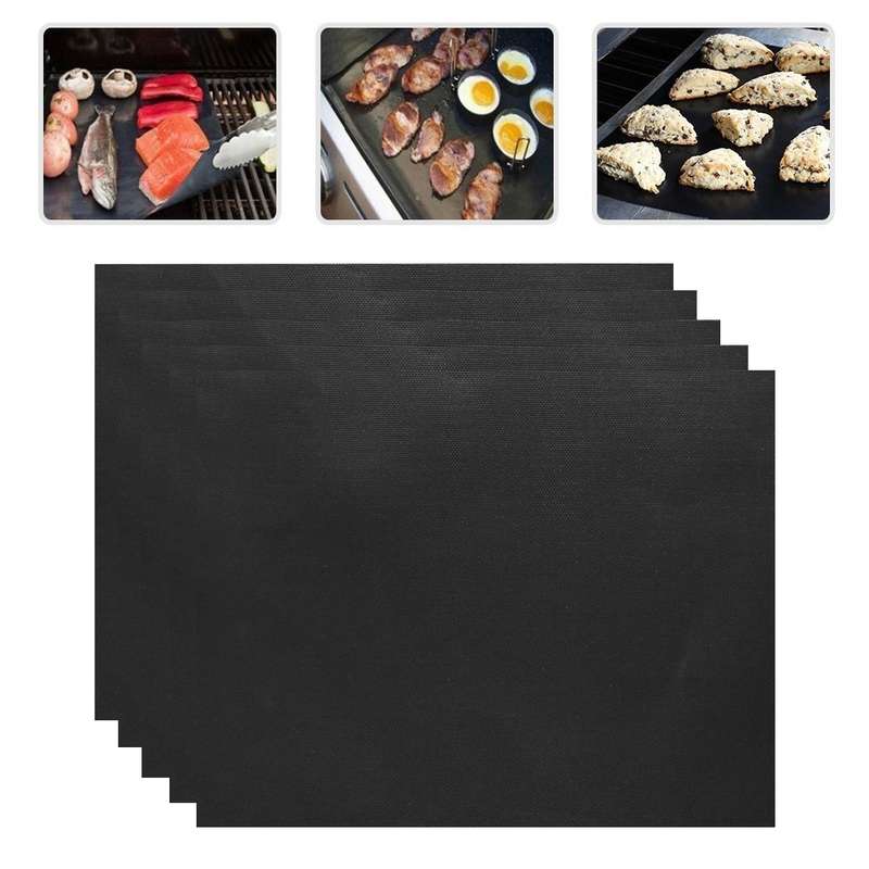 5 PCS 0.2mm Barbecue Grill Mat Non-Stick BBQ Baking Mats, Size: 40 x 33cm(Bronze)