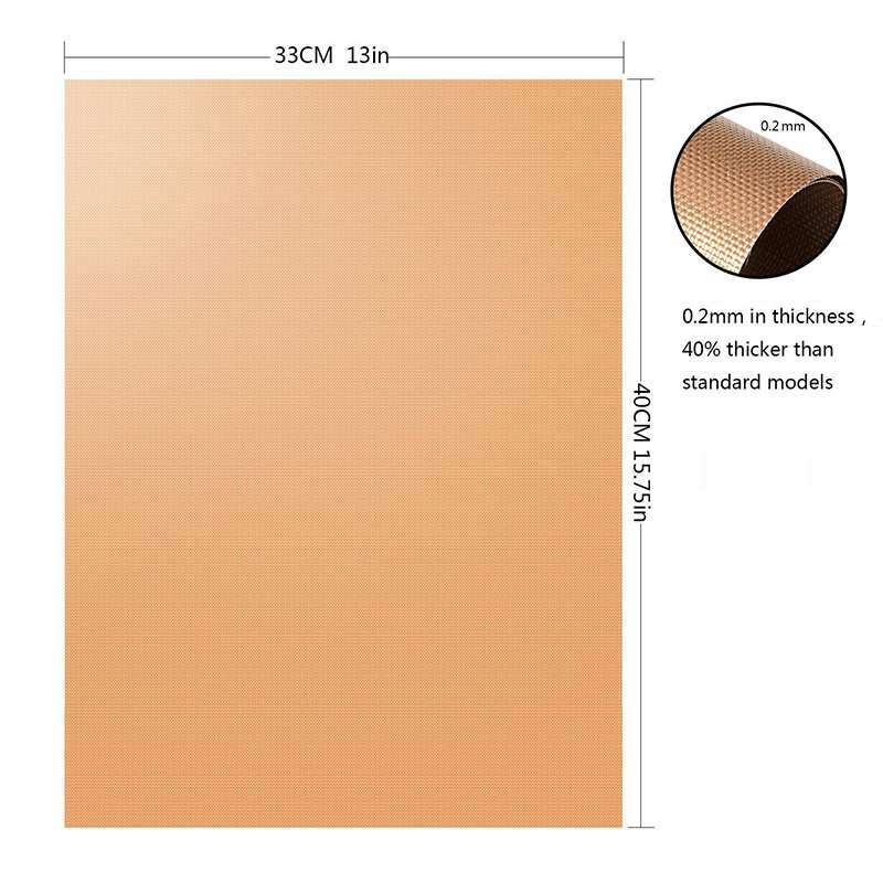5 PCS 0.2mm Barbecue Grill Mat Non-Stick BBQ Baking Mats, Size: 40 x 33cm(Bronze)