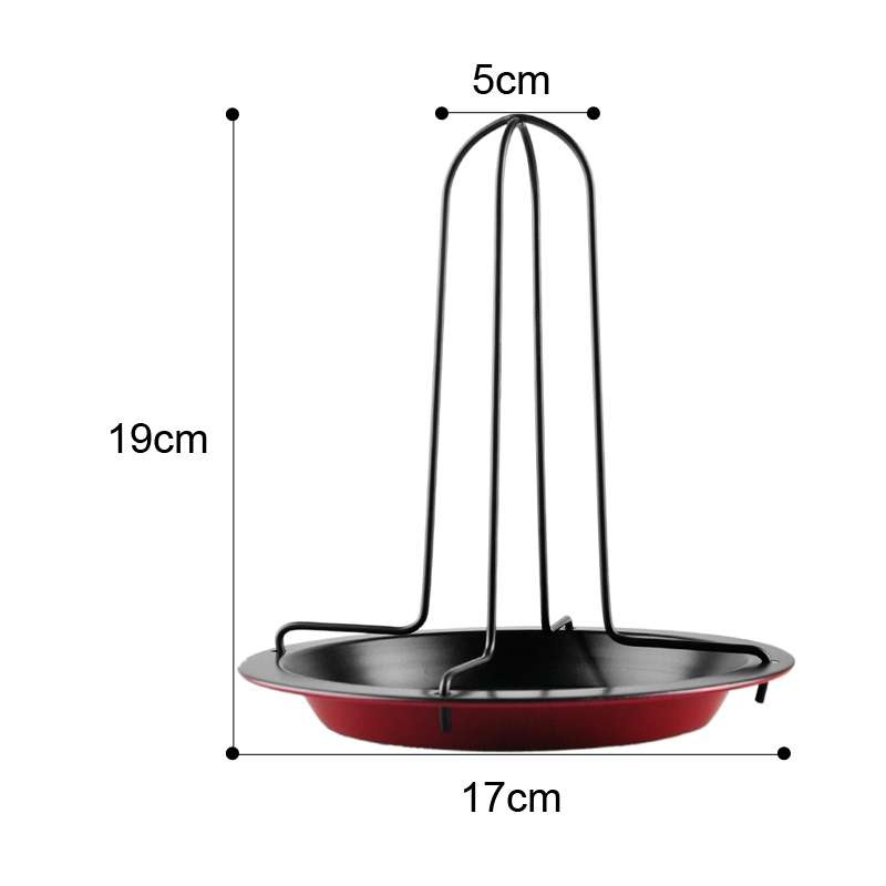 Outdoor camping Carbon Steel Upright Chicken Roaster Rack