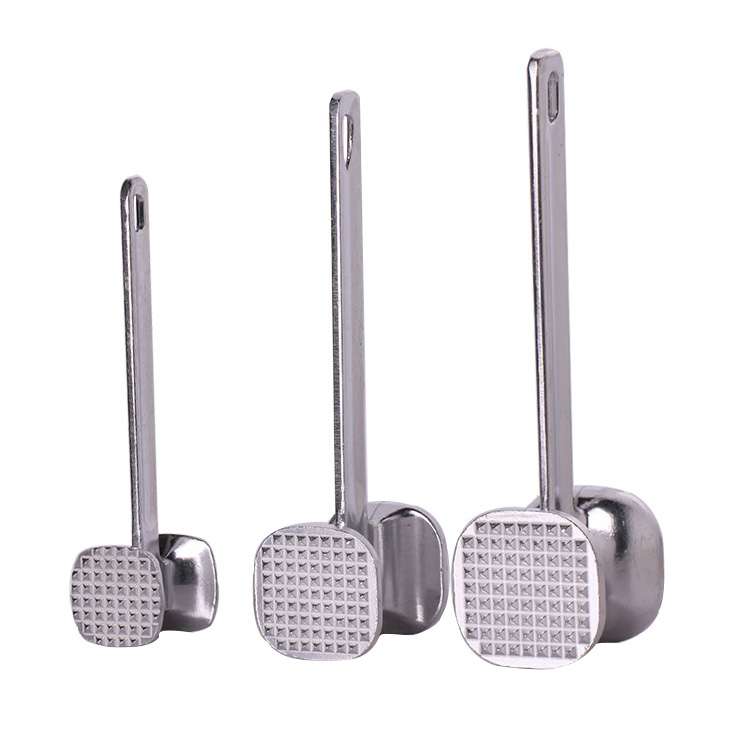 Aluminum Alloy Loose Tenderizers Meat Hammer Steak Pork Kitchen Tools, Large Size: 6.5 x 25.0cm