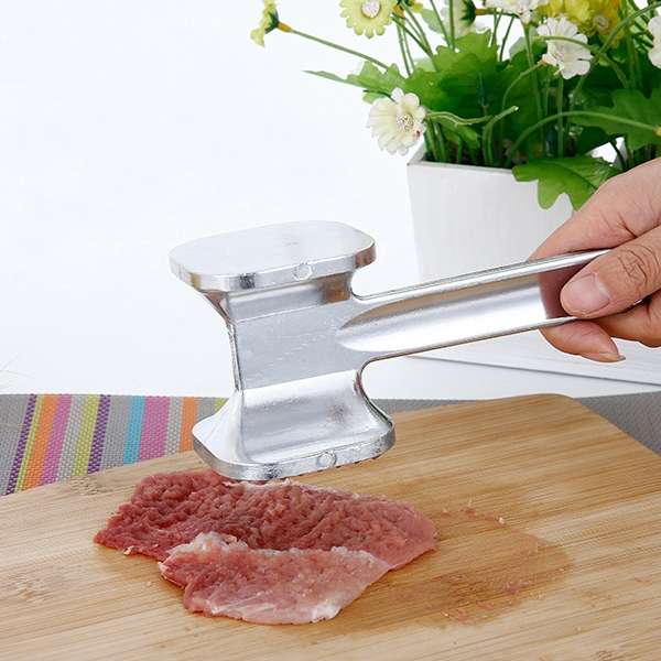 Aluminum Alloy Loose Tenderizers Meat Hammer Steak Pork Kitchen Tools, Large Size: 6.5 x 25.0cm