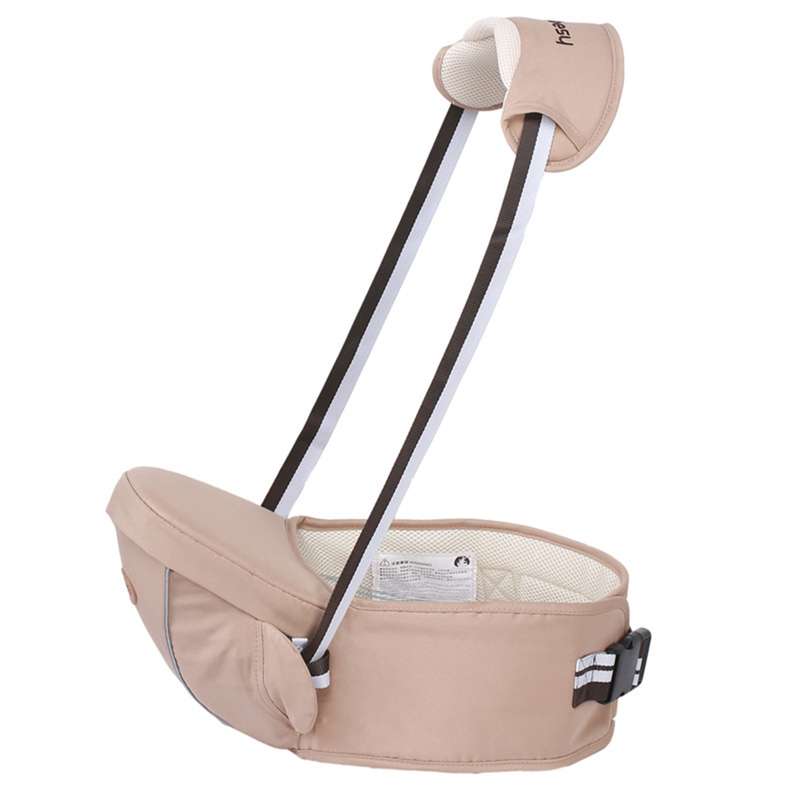 Ergonomic Baby Carrier with Hip Seat for Baby with Reflective Strip for 0-3 Years Old(Coffee)