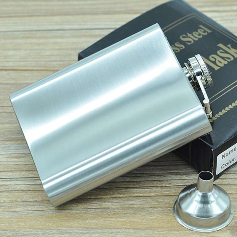 196mL (7oz) Outdoor Sports Handy Home Travel Wild Stainless Steel Portable Hip Flask(with Small Funn