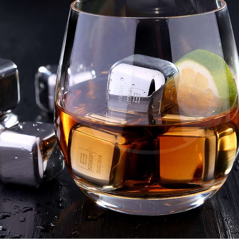Stainless Steel Chilling Reusable Ice Cubes for Whiskey, Vodka, Liqueurs
