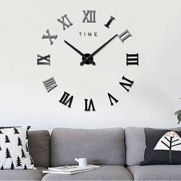 40 inch Creative Living Room Decorative Ticking Wall Clock(Silver)