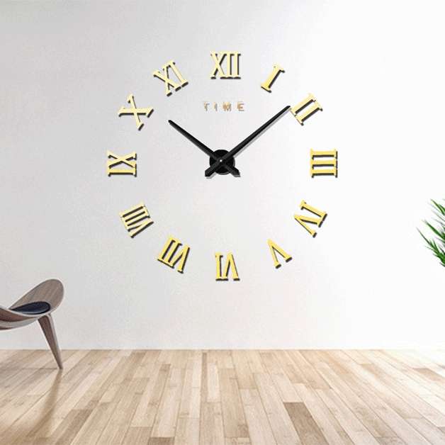 40 inch Creative Living Room Decorative Ticking Wall Clock(Silver)