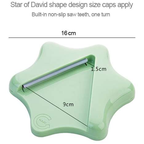 Effortless Bottle Can Opener Under the Kitchen Cabinet Countertop Lid Remover (Green)