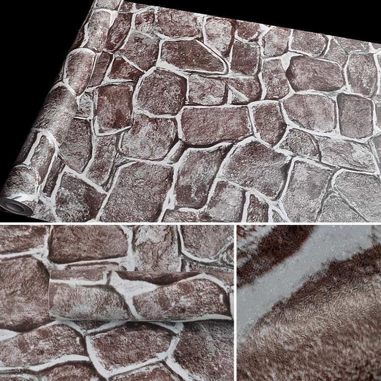 Fort Brick Creative 3D Stone Brick Decoration Wallpaper Stickers Bedroom Living Room Wall Waterproof
