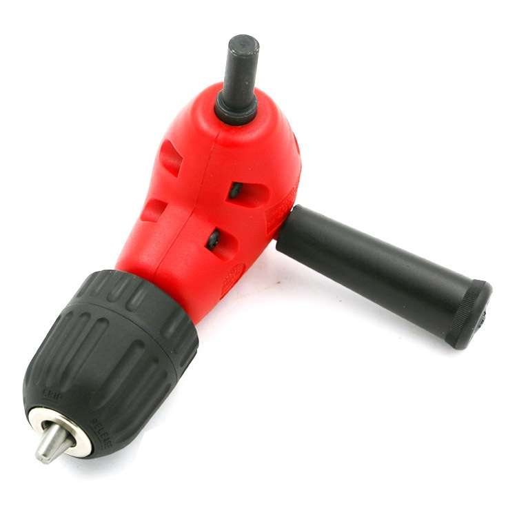 Adjustable Switching Head Right Angle Drill Gripping with Triangular Handle, Circular Handle and Hex