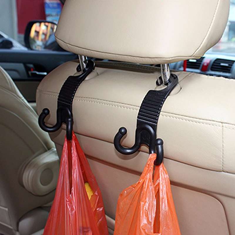 2 PCS Young Player Claw Shape Durable Car Seat Back Hook Trunk Bag Hanger Holder Auto Headrest Lugga
