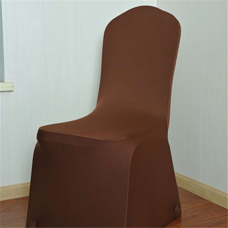Elastic Chair Cover Weddings Banquet Restaurant Chair Covers(White)