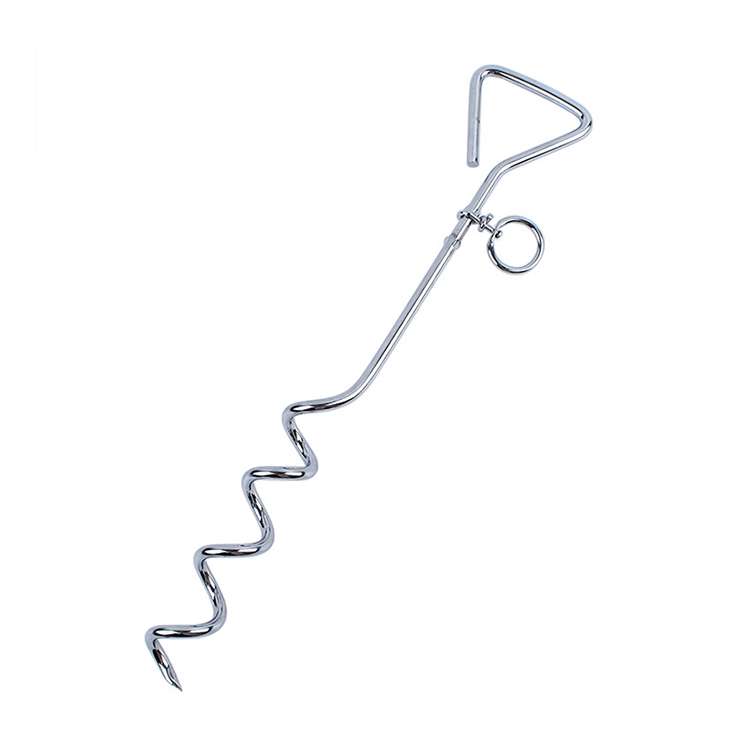 Stainless Steel Dog Spiral Tie Out 360 Degree Rotation Anti Wrap Fixed Pile Outdoor Camping Stake, S