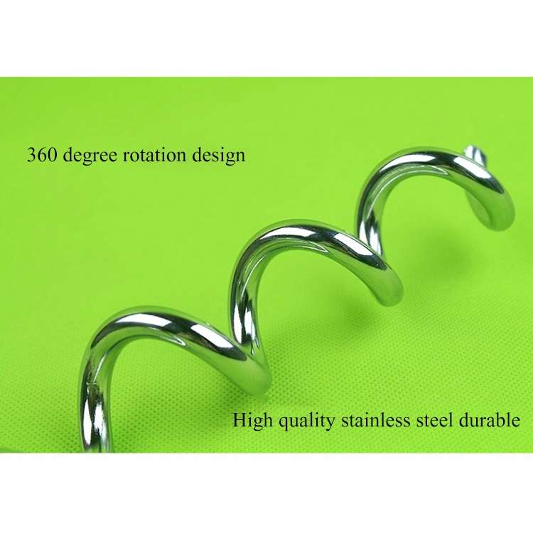 Stainless Steel Dog Spiral Tie Out 360 Degree Rotation Anti Wrap Fixed Pile Outdoor Camping Stake, S