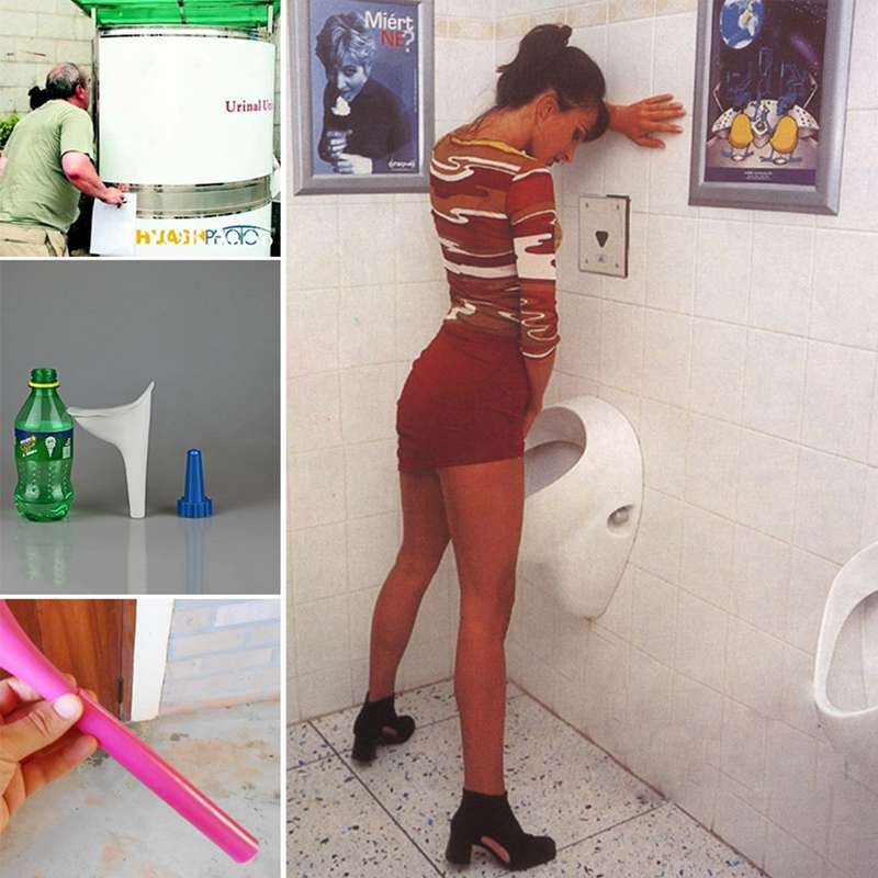 Portable Female Women Urinal Urination Toilet Silicone Urine Pee Device Funnel Camping Travel, Rando