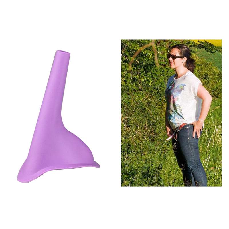 Portable Female Women Urinal Urination Toilet Silicone Urine Pee Device Funnel Camping Travel, Rando
