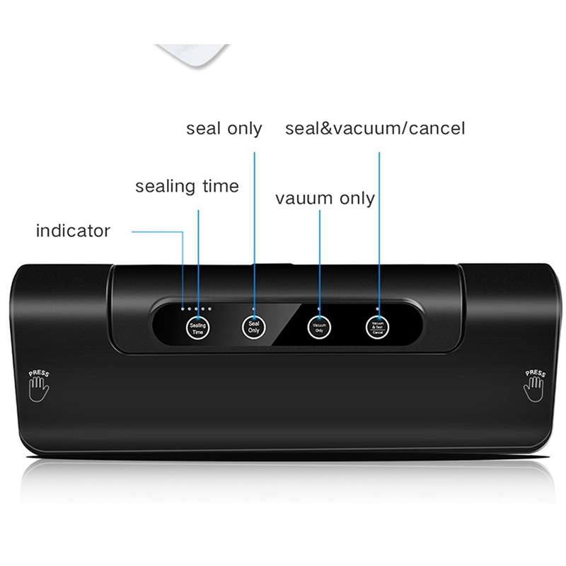 Automatic Vacuum Sealer for Household Food Preservation, with Food Grade Vacuum Bags, US Plug
