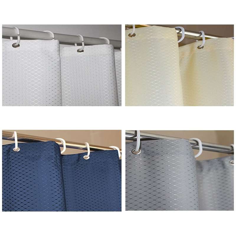 Thickening Waterproof And Mildew Curtain Honeycomb Texture Polyester Cloth Shower Curtain Bathroom C