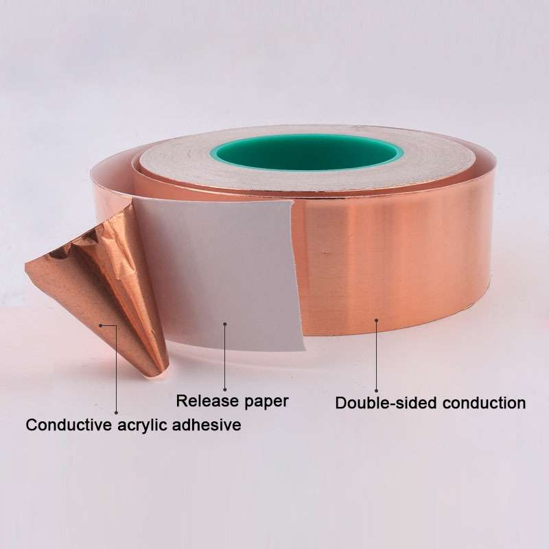 Pure Copper Double-sided Conductive Copper Foil Tape Signal Masking Tape, Size: 20m x 10mm