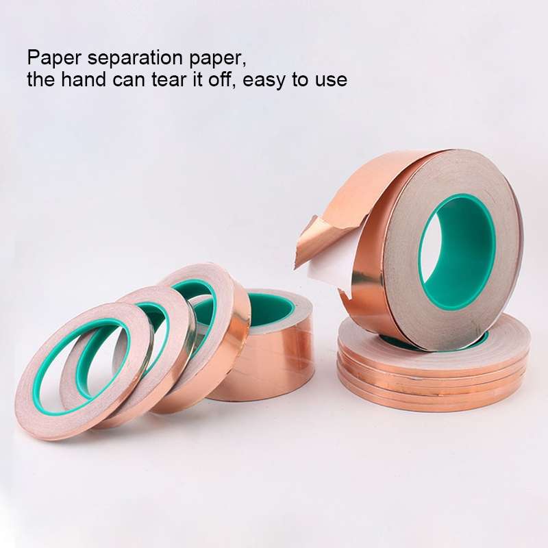 Pure Copper Double-sided Conductive Copper Foil Tape Signal Masking Tape, Size: 20m x 10mm