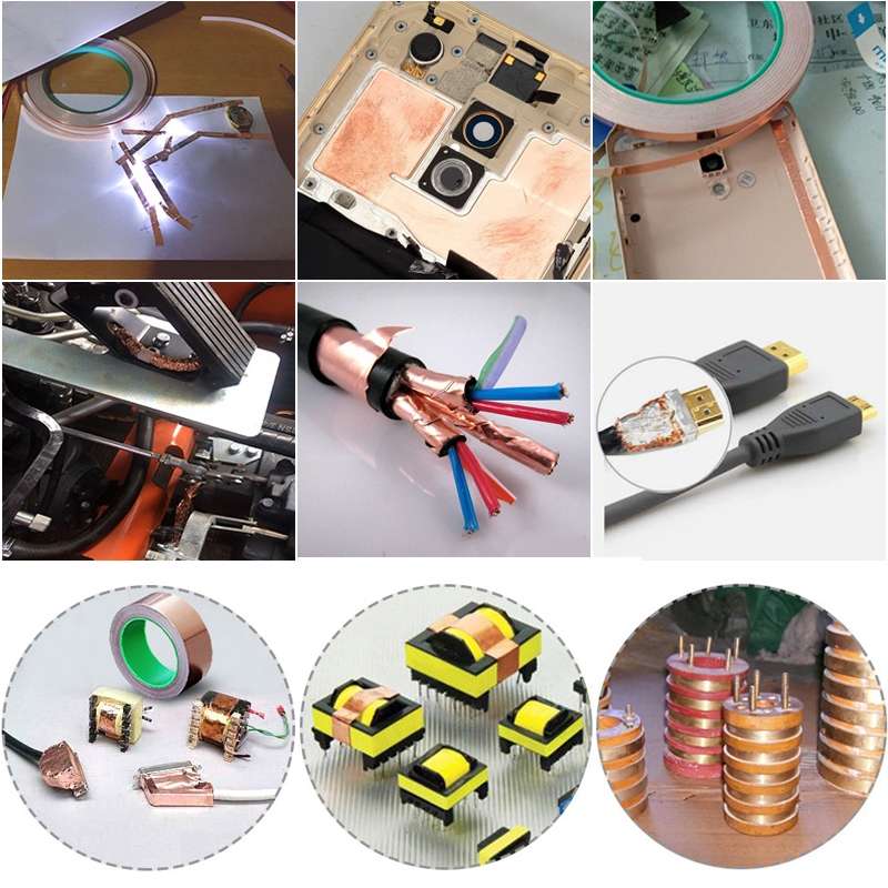 Pure Copper Double-sided Conductive Copper Foil Tape Signal Masking Tape, Size: 20m x 6mm