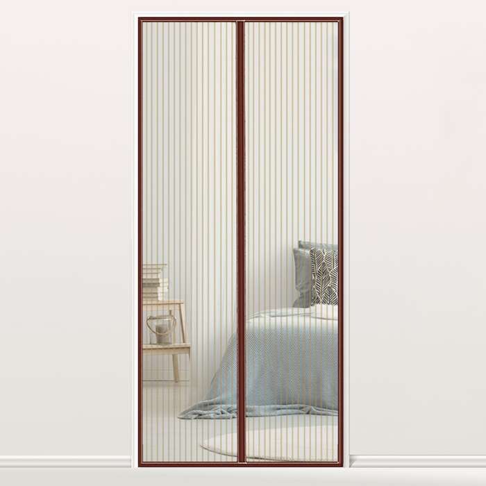 Magnetic Door Curtain Mosquito-proof Screen Door Curtain, Size:190x100cm(Coffee)