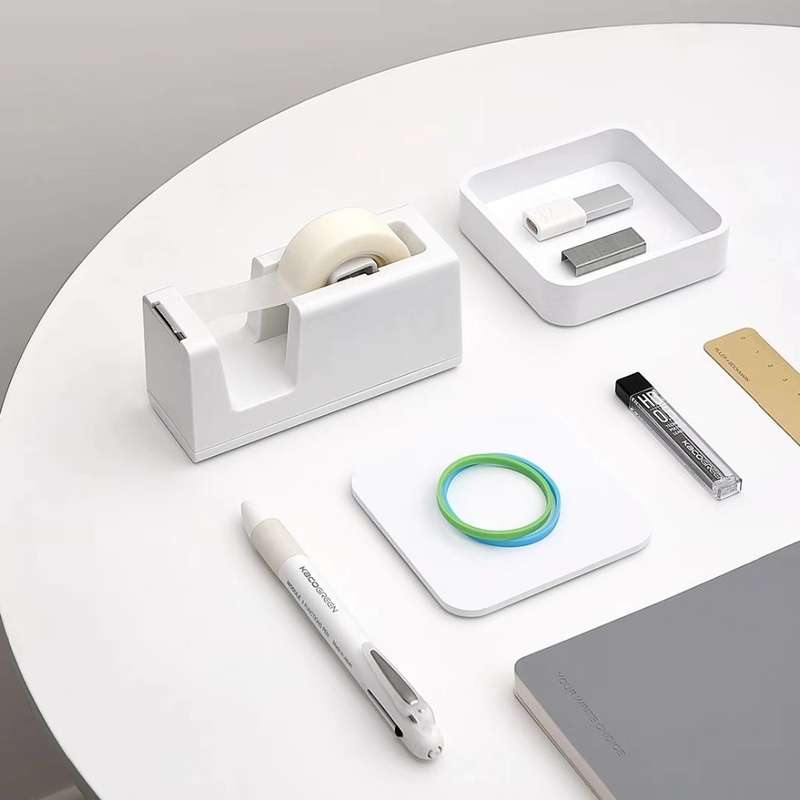 Original Xiaomi Youpin Kaco LEMO Tape Dispenser with 2 Rolls Tapes & Staples(White)
