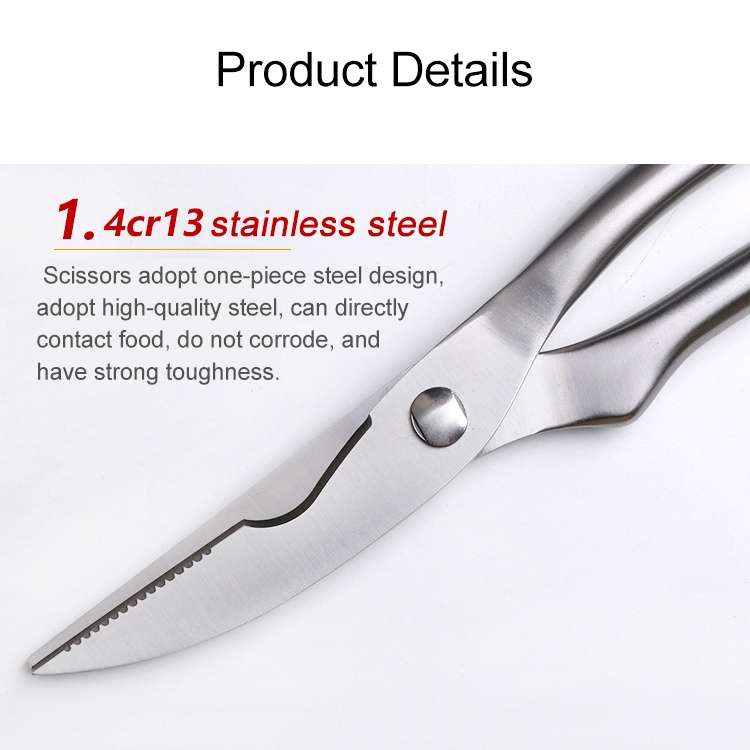 10 inch Kitchen Poultry Fish Chicken Bone Stainless Steel Cutter Cook Gadget Shear, Case Package