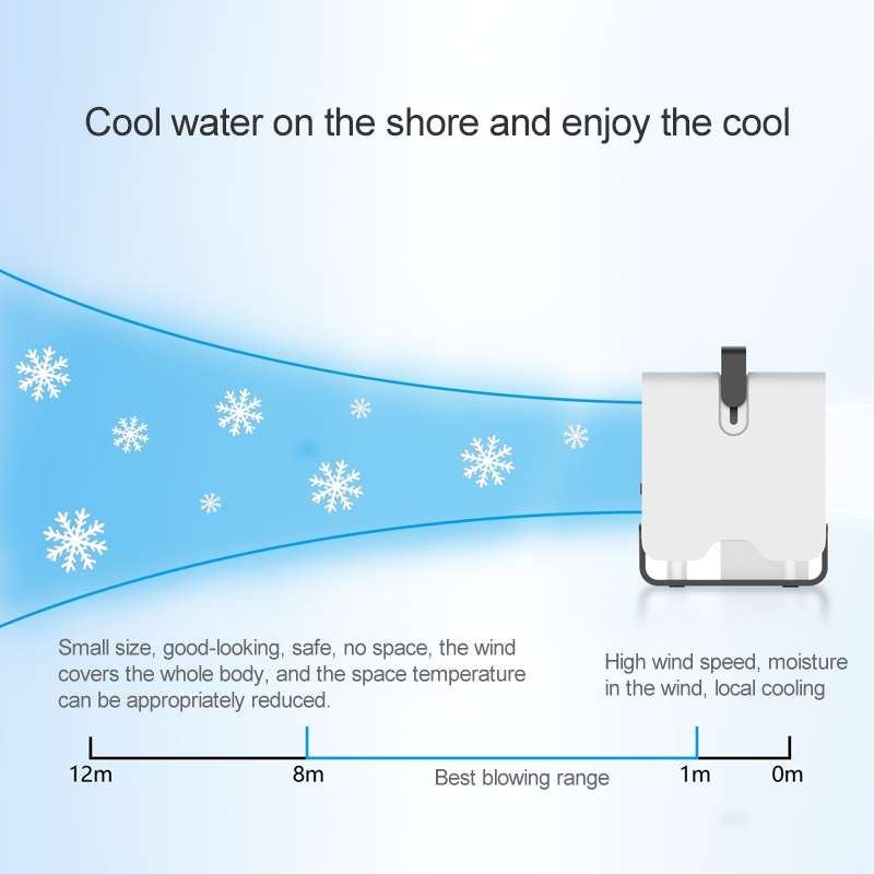Spades A New Negative ion Air Conditioning Fan Household Humidification Air Cooler(Black)