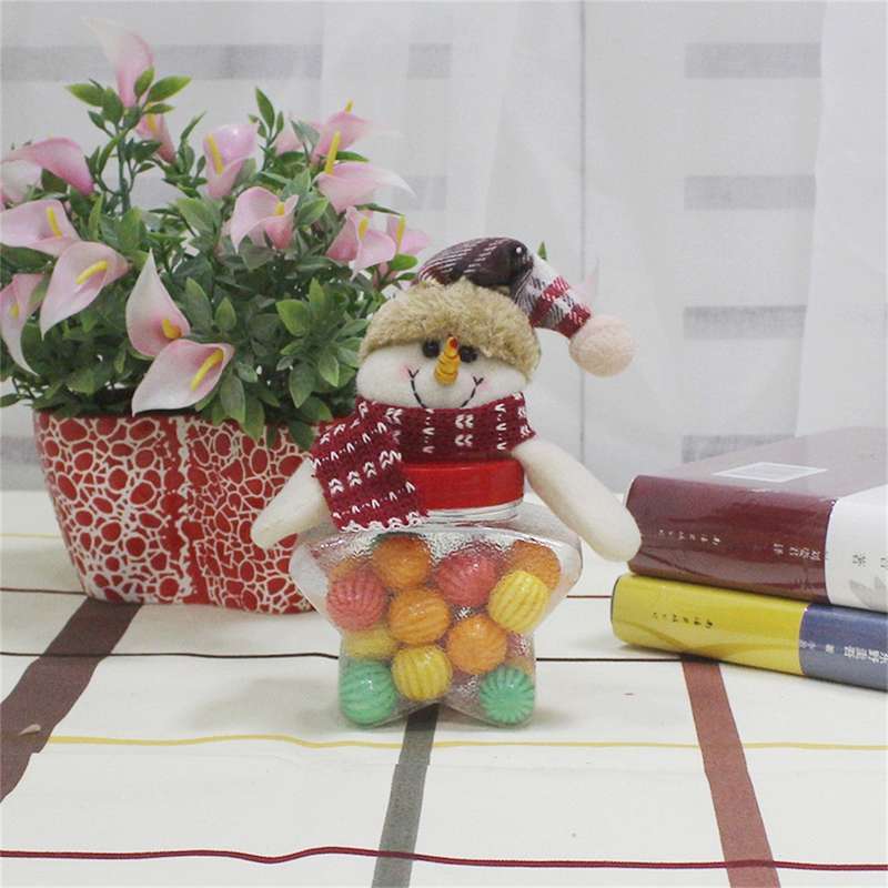 Star Shape Santa Claus Candy Jar Christmas Decoration