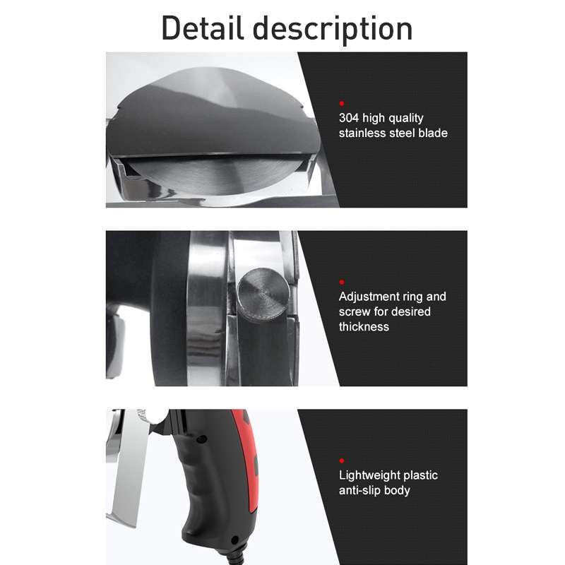 Portable Meat Slicer Electric Meat Cutter Turkish Barbecue Slicer, EU Plug