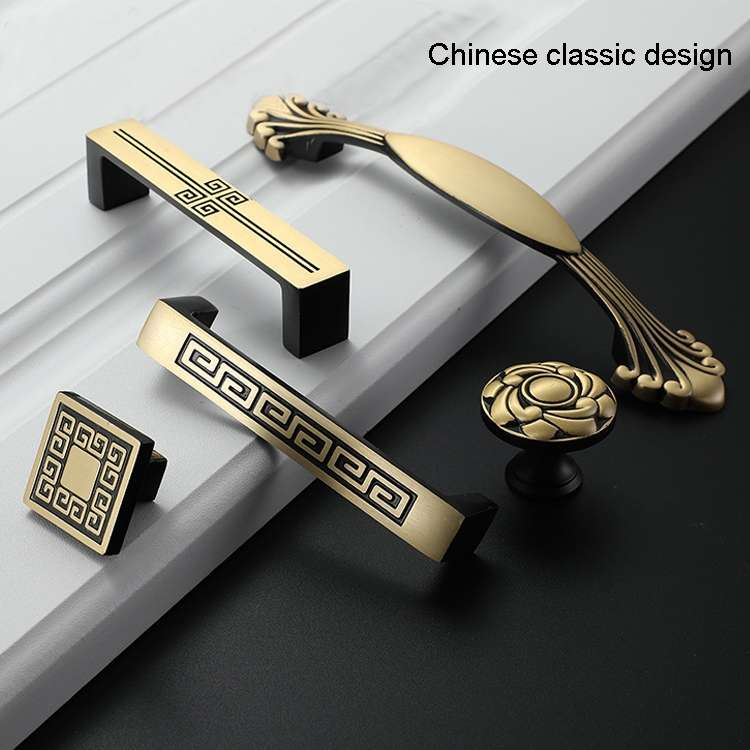 1006-128 Cabinet Wardrobe Door Handle Solid Copper Door Handle