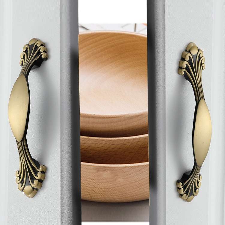 1006-128 Cabinet Wardrobe Door Handle Solid Copper Door Handle