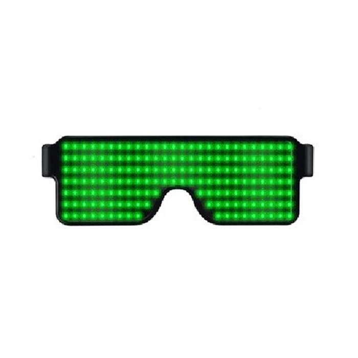 Night Club Bar Disco LED Light Emitting Glasses Festival Party USB Charging Shutter Dynamic Flash Gl