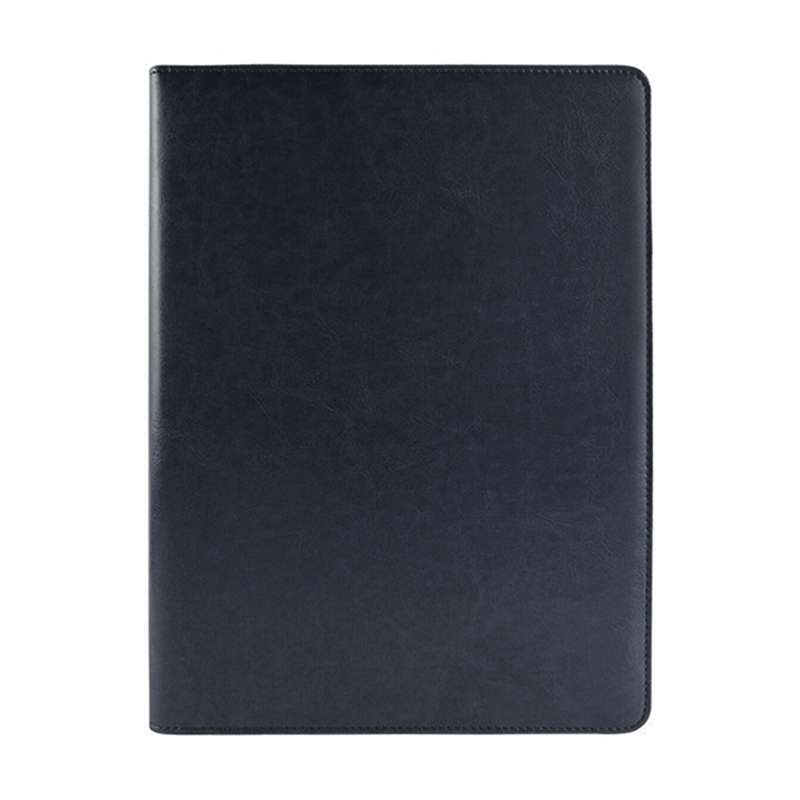 Office Supplies Business Style Leather Document Folder with 30-pages A4 Note Pad & Calculator (Black