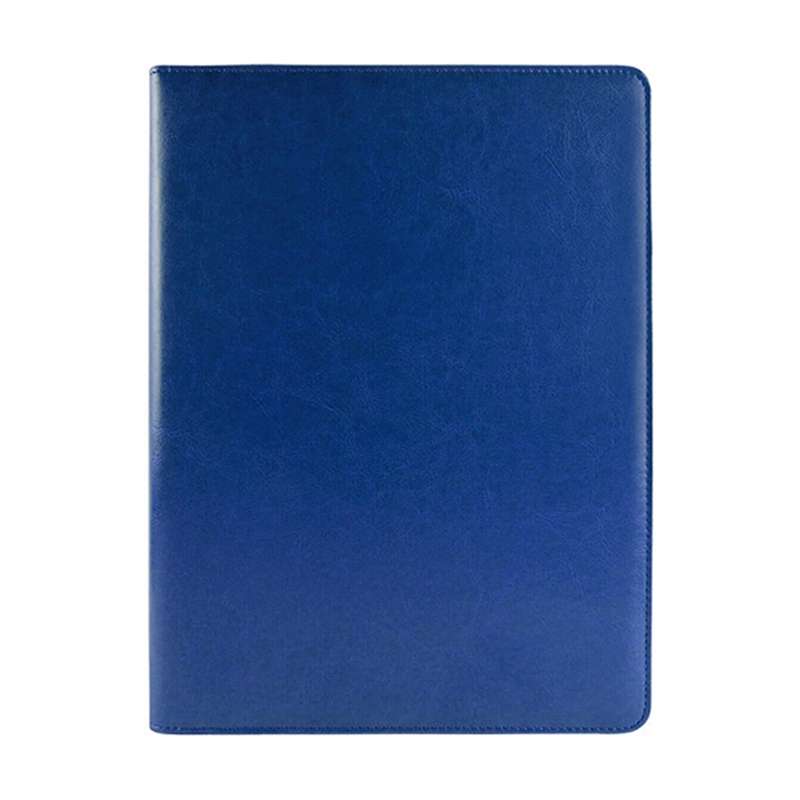 Office Supplies Business Style Leather Document Folder with 30-pages A4 Note Pad & Calculator (Black